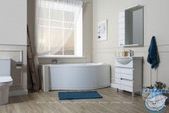 Акриловая ванна Aquanet Palma 170x100 R с каркасом