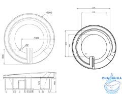 Акриовая ванна Gemy G9090 B 190х190 с гидромассажем