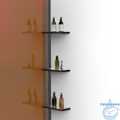 Walk-in Vincea Walk In HR 100 профиль вороненая сталь, стекло янтарь VSW-1HWS100GSGM