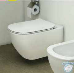 Инсталляция Ideal Standard ProSys SmartFlush с кнопкой смыва в комплекте с унитазом Ideal Standard TESI AquaBlade c сиденьем Soft close (микролифт), R029901