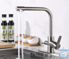 Смеситель для кухни Gappo G4399-1 (нержавеющая сталь)