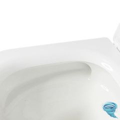 Унитаз напольный безободковый со смывом торнадо Calypso CS4852UQ-OK с бачком и сиденьем Soft Close (микролифт)