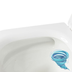 Унитаз напольный безободковый со смывом торнадо Calypso CS4852UQ-OK с бачком и сиденьем Soft Close (микролифт)