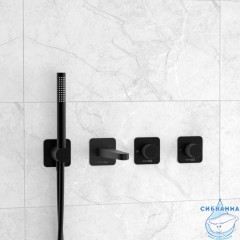 Встраиваемый смеситель для ванны Wasserkraft Fulda A5251.299.301.302.242.217 (черный матовый)