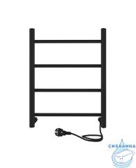 Полотенцесушитель электрический Indigo Line П4 40х50 черный муар (с возможностью скрытого подключения, подключение R/L)