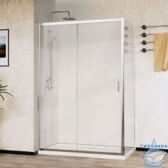 Душевое ограждение Vincea City 120x90 профиль хром, стекло прозрачное VSR-5CT9012CL