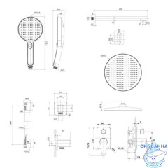 Душевая система Iddis Optima Home 250 1 режим OPHBL02i67 (черный матовый)