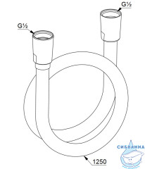 Душевая система Kludi Nova Fonte 300 208313915 1 режим (черный матовый)