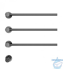 Полотенцесушитель электрический  Wonzon&Woghand Hamburg 47х57 WW-AL313-GM (с возможностью скрытого подключения, подключение универсальное) (графит)