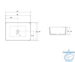 Раковина на столешницу 41 см ABBER Rechteck AC2213