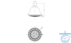  Верхний душ Lemark LM8040C 10 см