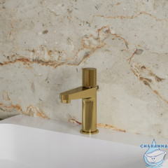 Смеситель для раковины Omnires Contour CT8010GLB (без донного клапана) (золото)