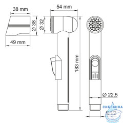 Гигиеническая лейка WasserKRAFT A081 (черный)