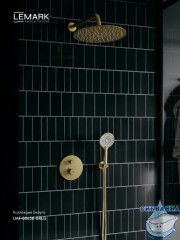 Душевая система Lemark Белуга 300 1 режим LMF-8065B-BRLG (брашированное золото)