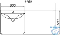 Мебельная раковина Aqwella Form 115 FOR.11.04.D-L