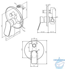Встраиваемый смеситель для ванны AM.PM X-Joy F85A45000 (хром)