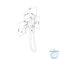 Встраиваемый смеситель с гигиеническим душем Iddis Axes 005GMR0i08 (графит)