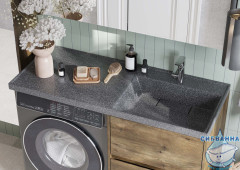 Раковина на стиральную машину Aqvaton Лондри 120x50 1A72243KLH21R правая