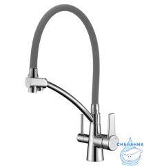 Смеситель для кухни с подключением фильтра Lemark Comfort LM3071C-Gray