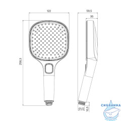 ILS3FB0M18, Лейка для душа, черная матовая, 3F, Ideal Spa, Milardo, ILS3FB0M18