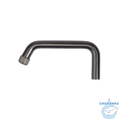 Излив для смесителя, умывальник, L-образный, нерж. сталь, 175 мм, поворотный, графит, IDDIS, 995L18G1SM