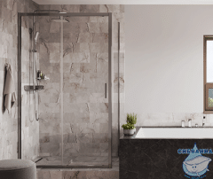 Душевое ограждение Wasserkraft Main 120x90 41S07 профиль хром, стекло прозрачный (без поддона)