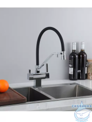 Смеситель для кухни Gappo G4395-60 (хром/черный)