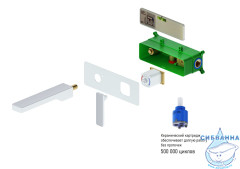 Смеситель для раковины встраиваемый Timo Torne 4371/00-16SM (хром/белый)