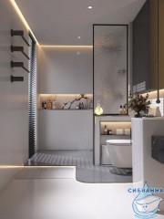 Полотенцесушитель электрический  Wonzon&Woghand Hamburg 47х57 WW-AL313-MB (с возможностью скрытого подключения, подключение универсальное) (черный матовый)