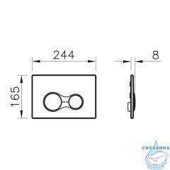  Кнопка смыва VitrA Sirius 740-0411, черный матовый