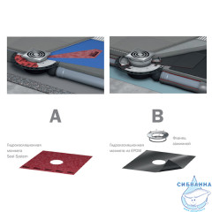 Дренажный трап для душа TECEdrainpoint S 110 с горизонтальным выходом 3601100 (низкий)