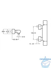 Смеситель для душа термостатический Jacob Delafon Talan E10091RU-CP