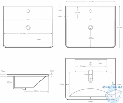 Мебельная раковина Aquanet Aquanet Ирис 60 00301803