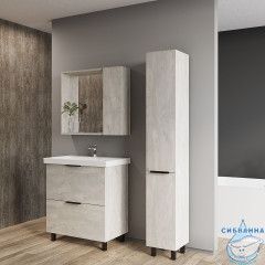 Тумба Viant Берлин 80Н с раковиной Moduo 80 цемент