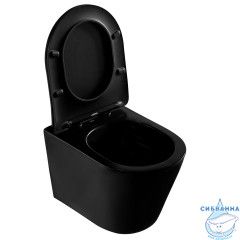 Унитаз подвесной Abber Bequem AC1102MB с сиденьем Soft Close (микролифт)