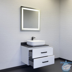 Тумба подвесная Comforty Амстердам 75 белый глянец с раковиной Comforty T-Y9378