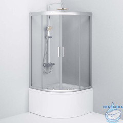 Душевое ограждение AM.PM Gem 90x90 W90G-401A090WT профиль хром , стекло прозрачное (без поддона)