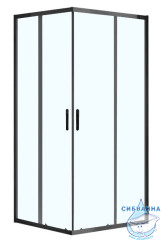 Душевое ограждение Azario Milton 100x100 профиль черный, стекло прозрачное AZ-ND1142 1000 Black (без поддона)