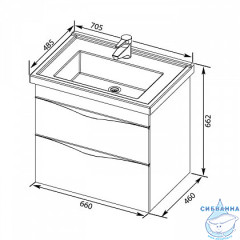Тумба под раковину Aquanet Эвора 70 белый 184307