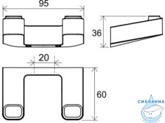 Крючок Ravak 10° X07P554