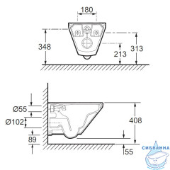 Унитаз подвесной Jacob Delafon Modern Life без сиденья)