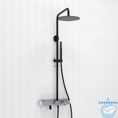 Душевая система Wasserkraft 250 1 режим A114.258.217.CB Thermo (хром/черный)