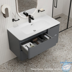 Тумба под раковину IDDIS Edifice 100 см темно-серый EDI10D0i95