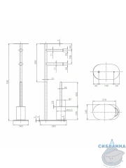 Многофункциональная стойка Raglo R300.31.03 (сатин золотой)