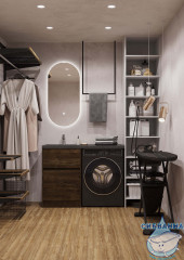 Раковина на стиральную машину Aqvaton Лондри 120x50 1A72843KLH21L левая