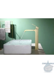 Смеситель для раковины Raglo R02.15.03 (сатин золотой)