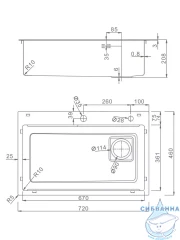 Кухонная мойка Raglo 72 R702.7246.09 (графит)