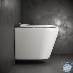Унитаз подвесной безободковый Ceramicanova Highlight Rimless CN1804 с сиденьем быстросъемным Soft Close (микролифт)