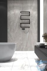 Полотенцесушитель электрический Indigo Sparta (с таймером) 50х80 черный муар (с возможностью скрытого подключения, подключение R)