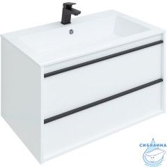 Тумба Aquanet Lino 80 253903 с раковиной Электра 80 белый матовый